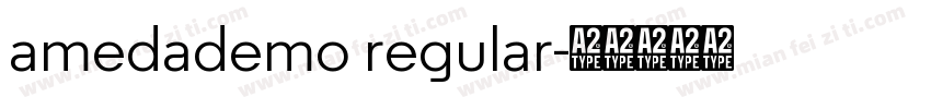 amedademo regular字体转换